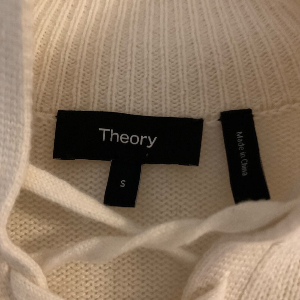 Theory 100% cashmere sweater with lace up neckline - Picture 3 of 7